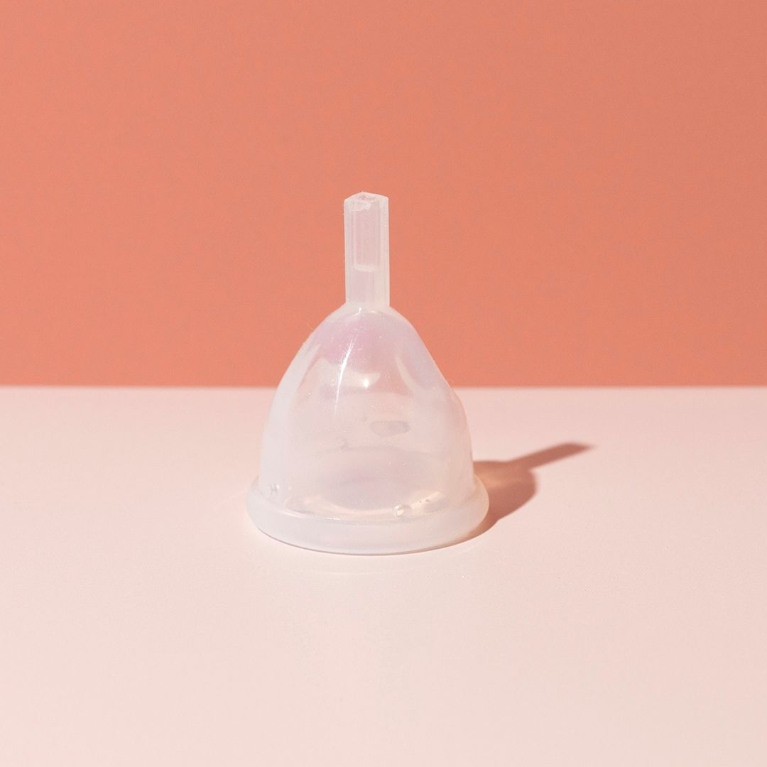 Lummacups Menstrual Cup Clear Standing Detail