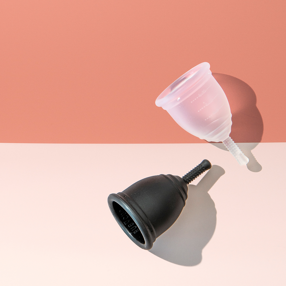 Ruby Cup Menstrual Cup Black and Clear