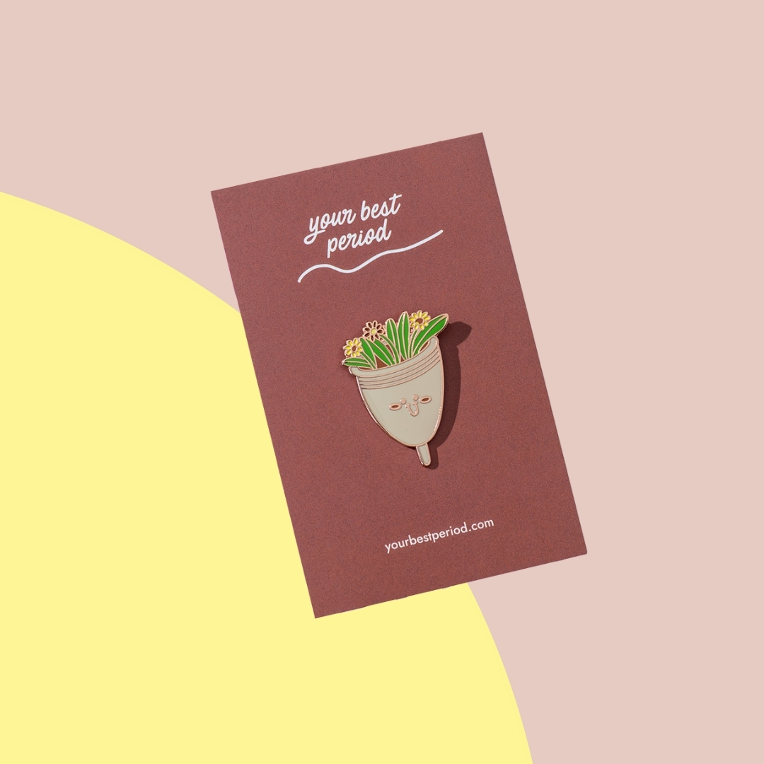Your Best Period Flower Cup Pin