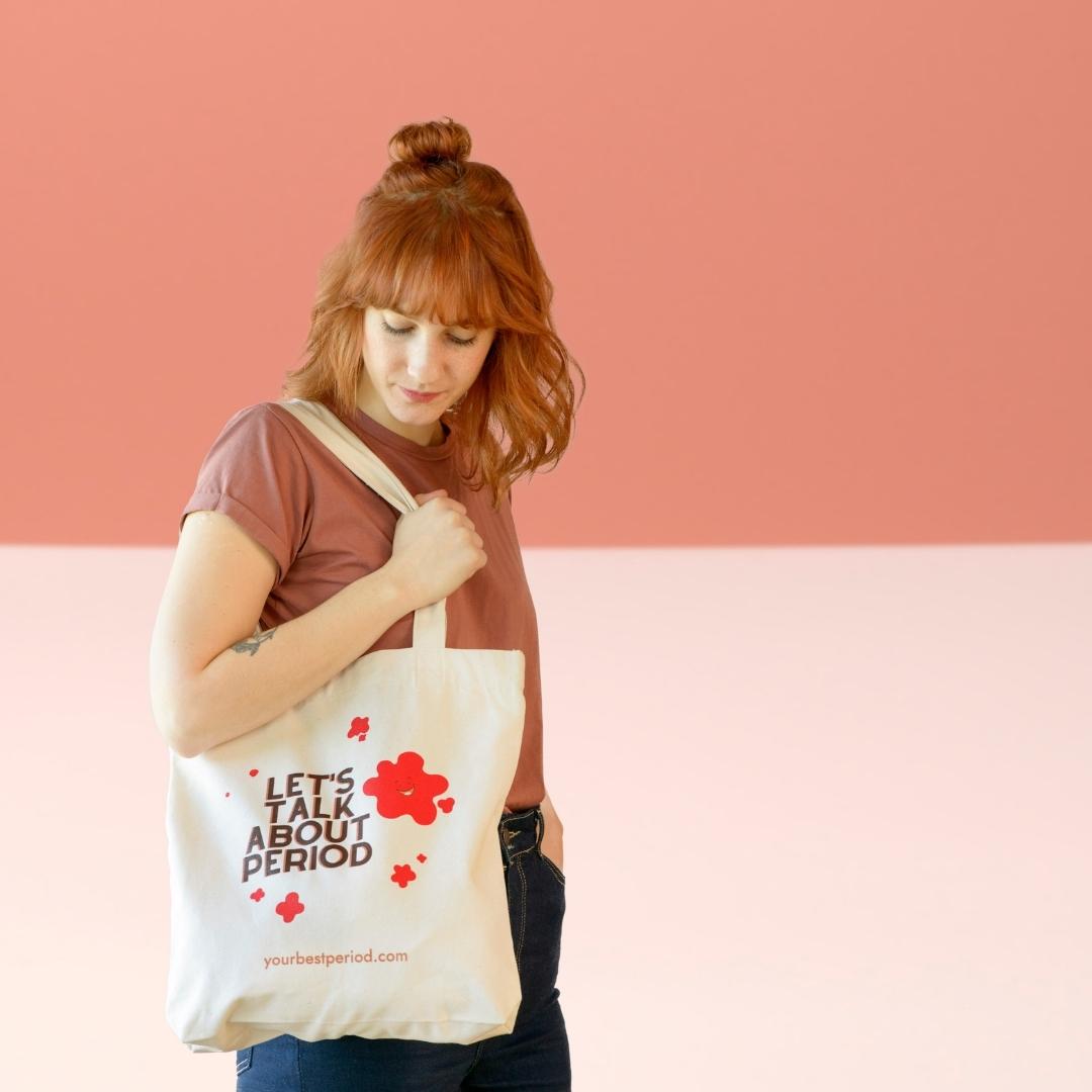 Your Best Period Tote Bag Let's Talk About Period Indossata Reale